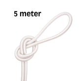 Elastisch koord 5 mm wit - aanbeiding 5 meter elastisch koord EK - 5MM - WIT - 5M